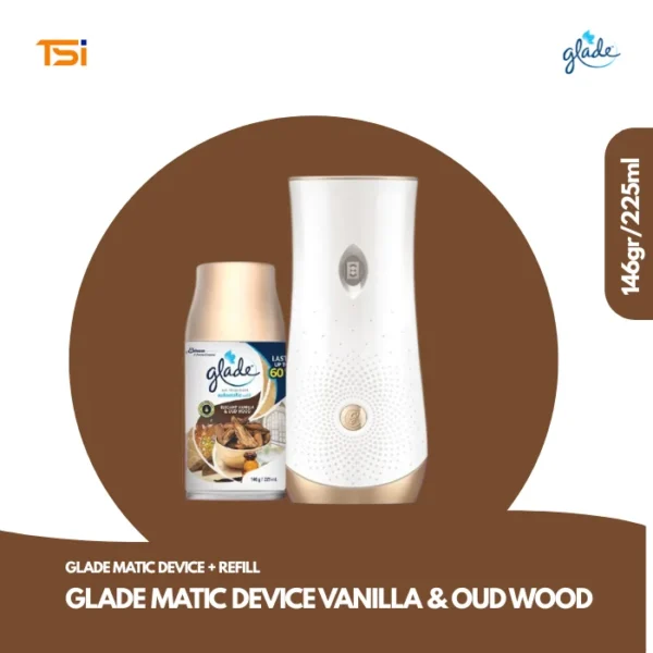 Glade Matic Device Vanilla and Oud Wood