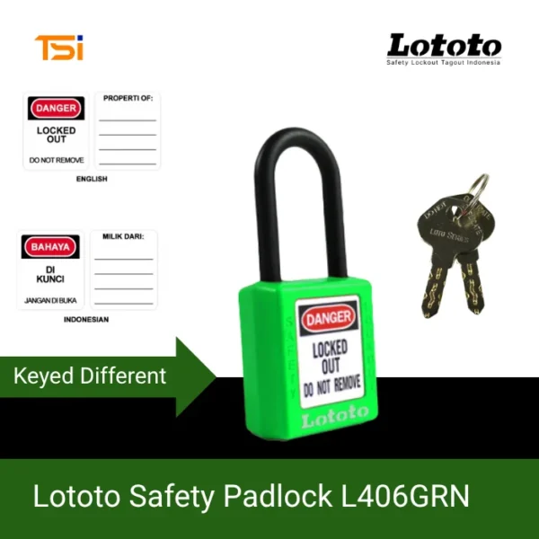Lototo Safety Padlock L406GRN