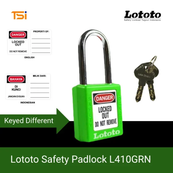 Lototo Safety Padlock L410GRN