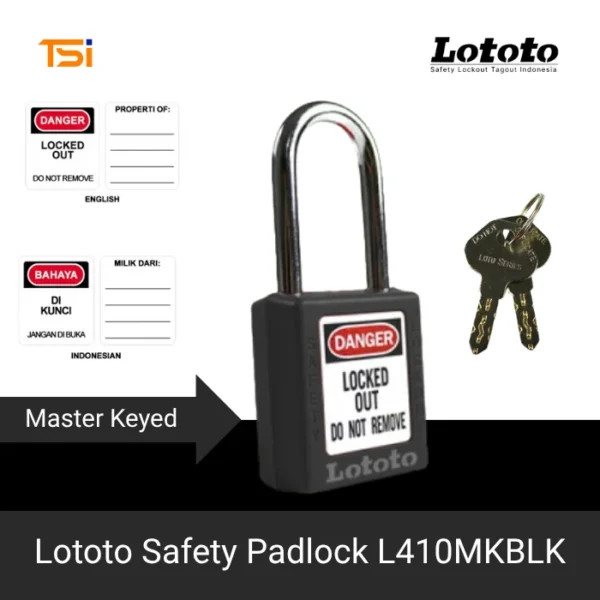 Lototo Safety Padlock L410MKBLK